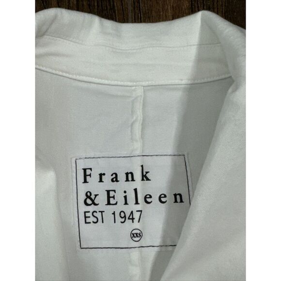 Frank‎ & Eileen Dublin Open Tailored Blazer Italian Performance Denim White XXS - Picture 11 of 16